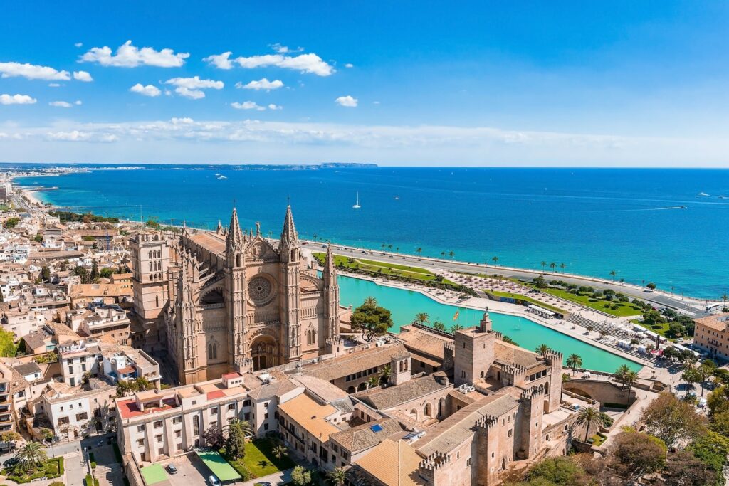 Palma Chatedral with view out to sea